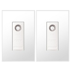 Boedam CATV 單孔插座 雪白色, 2個