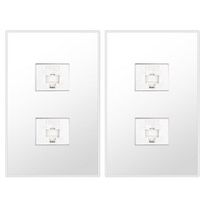 Boedam 網路通訊插座 8P 2孔 雪白, 2個