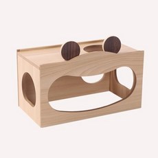 랜보어 햄스터 곰돌이 디깅 터널박스, 우드, 1개