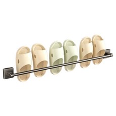 Block Mart 鋁製浴室拖鞋毛巾架 80cm, 1個, 灰色