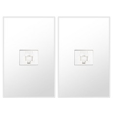 Boedam 網路通訊插座 8P 1孔 雪白色, 2個