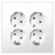 Boedam 嵌入式插座 4孔 雪白色, 1個