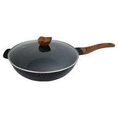 lava cooking 7層複合式合金不沾炒鍋 台灣製, 1個, 32cm, 黑色