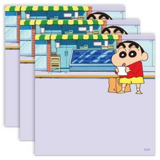 플라잉웨일즈 짱구는 못말려 미니 메모지, 심부름, 50매, 3개
