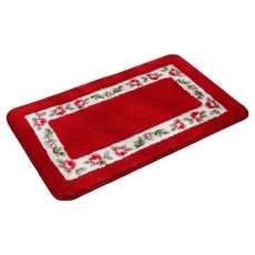 Mini嚴選 方形玫瑰蛋糕絨浴室踏墊 CN0474-R