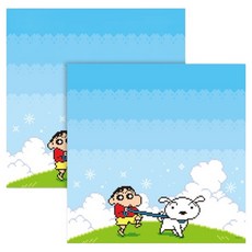 플라잉웨일즈 짱구는 못말려 픽셀 메모 패드 120 x 120 mm, 산책, 40매, 2개
