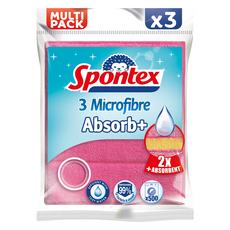 Spontex ABSORB+ 強力吸水多用途超細纖維抹布 3入組, 1個