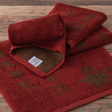 LIFE 來福牌 和風茶巾 精梳棉 FJ06780, 咖啡色, 4個