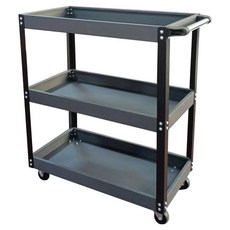 JONGWON 高級型移動式工具架 3層工具箱 鐵製工具車 工具桶 工具箱 整理 收納 層架 工作臺, 1個