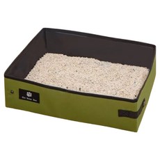 高精寵物 折疊式貓砂盆, 1個, 綠色