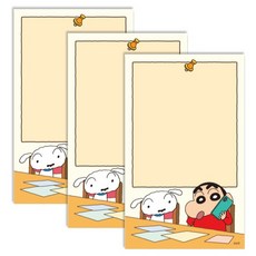 플라잉웨일즈 짱구는 못말려 데일리 메모패드 80 x 130 mm, 전화, 50매, 3개