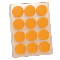 TIS 可塑形自塑耳塞 橘色, 1個, 12入