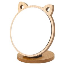 푸르른 화장대 접이식 탁상거울 소형, 우드