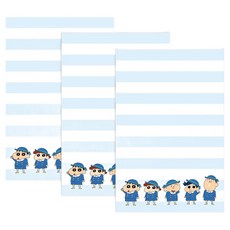 플라잉웨일즈 짱구는 못말려 메모패드 80 x 120 mm, 유치원, 80매, 3개