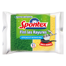 스폰텍스 FINI LES RAYURES 소프트 스크럽 스펀지, 1개, 2개입