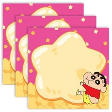 플라잉웨일즈 짱구는 못말려 미니 메모지, 초코비, 50매, 3개