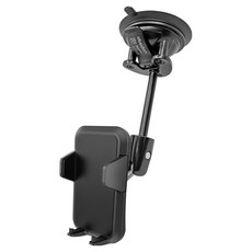obsidian 車用全金屬玻璃吸附式手機半自動夾式支架, 黑色, 1個