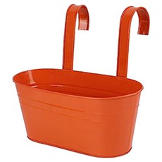 微笑彩色分離式陽台掛盆, 1個, 橘色