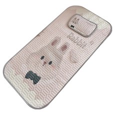 bebehome居家生活 兒童涼感床墊 乳膠涼蓆 附枕頭, 涼墊 + 涼枕套裝, 小兔 粉色