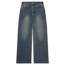 행텐 여성용 히든밴딩 헴라인 슈퍼와이드 데님팬츠