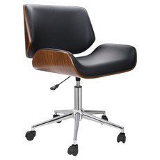 E-home Edgar 埃德加 可調式曲木電腦椅 KCH019A-blk, 黑色