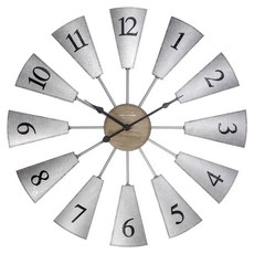 PRESENTIME 現代摩登風車掛鐘, 淺灰色