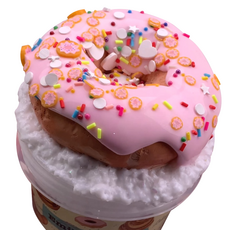 Emily slime 大容量 Pinky Donut 雪花基底史萊姆, 1個, 白色, 250g