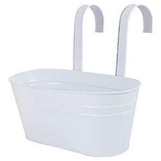 微笑彩色分離式陽台掛盆, 1個, 白色