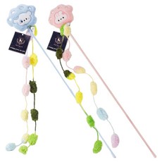 딩동펫 고양이 젤리 딸랑 낚시대 2종 세트, 블루 + 핑크, 1세트