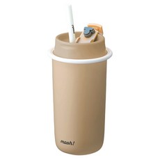 mosh 拿鐵吸管保溫杯, 馬特摩卡, 480ml, 1個