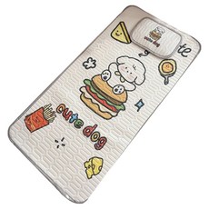 Bebehome居家生活 兒童涼感床墊 乳膠涼蓆 附枕頭, 涼墊 + 涼枕套裝, 小狗