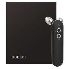 오드로이 티타늄샷 중주파 뷰티 디바이스 + 카르노신 리프팅 세럼 세트, 블랙