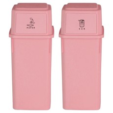 네이쳐리빙 피넛베리 데일리 적층 가능 재활용 분리수거함 60L x 2p, 베리로즈