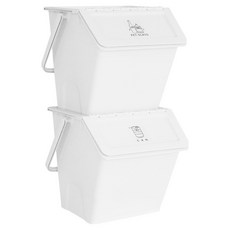 Nature Living Peanut Berry Stack-up 堆疊式資源回收分類桶 2p, 牛奶白