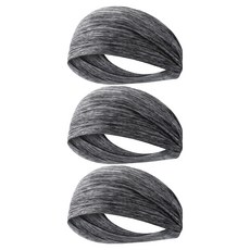 올트렌드 남성용 다기능 스포츠 헤어밴드, 멜란지그레이, 3개