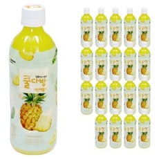 청년다방 쿨다방 과즙음료 파인애플맛, 20개, 500ml