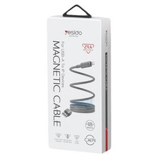 yesido USB轉IP磁吸線 CA174, 100cm, 1個, 灰色