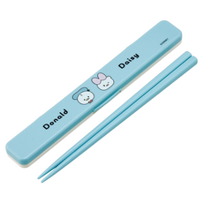 Skater 塑膠筷子 18cm, 唐老鴨黛西, 筷子 + 盒子, 1組