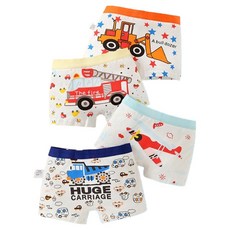 JOYMULTI MK 男童彩色重型機具四角內褲4件組