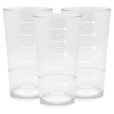 TEASCAFE 線條派對杯 21盎司 600ml, 3個, 透明