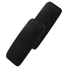 크로니클 차량용 장거리 운전 두툼 무릎 쿠션 패드 전체차량 호환, 스웨이드 레드 스티치, 2개