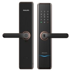 PHILIPS 飛利浦 EasyKey 水平式把手智能門鎖 紅古銅, 不含安裝, DDL-7300