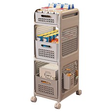 小麥購物 小推車置物架 L1243, 3層, 灰色