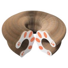 高精寵物 魔術風琴貓抓板, 1個, 白色花紋色