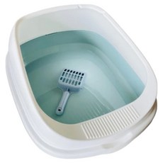 高精寵物 半封閉貓砂盆 大, 1個, 綠色