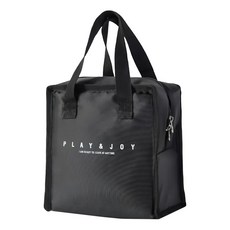 PLAY&JOY BAGS 韓系簡約風日常多用途保溫包便當袋野餐袋 方形, 1個, 黑色