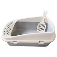 高精寵物 低邊款貓砂盆, 1個, 灰色