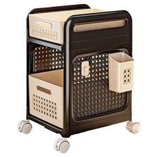 小麥購物 小推車置物架 L1243, 2層, 黑色