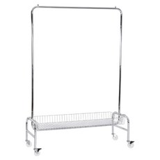 Life+ 北歐簡約 多功能移動式落地衣帽架/掛衣架, 金屬色