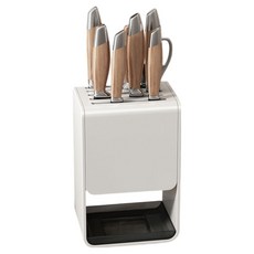 小麥購物 廚房多功能刀具置物架 檯面款 L1427, 1個, 白色
